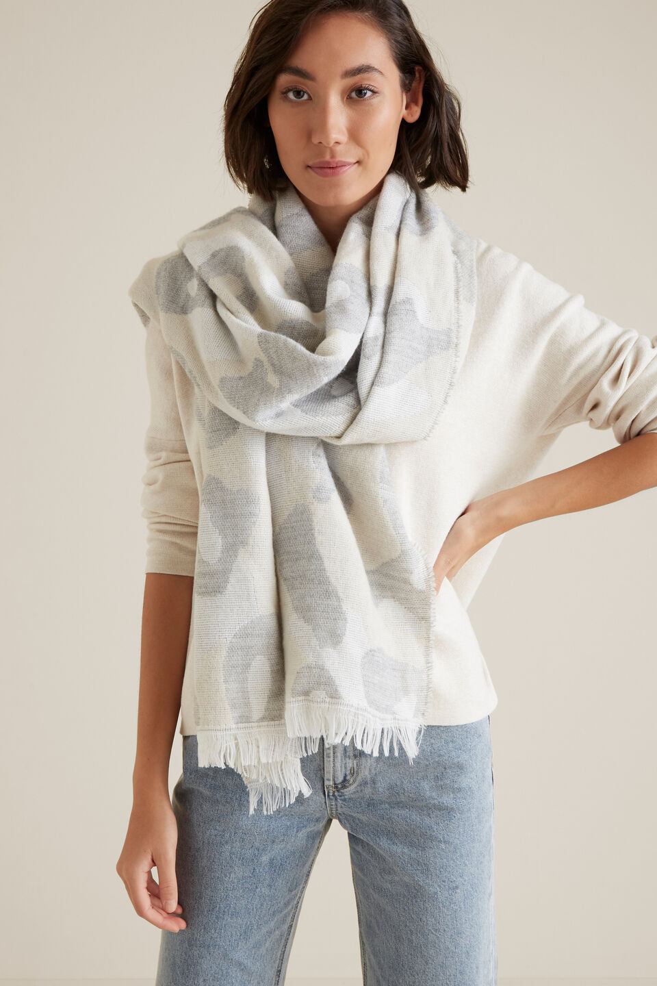 Ocelot Jacquard Scarf  