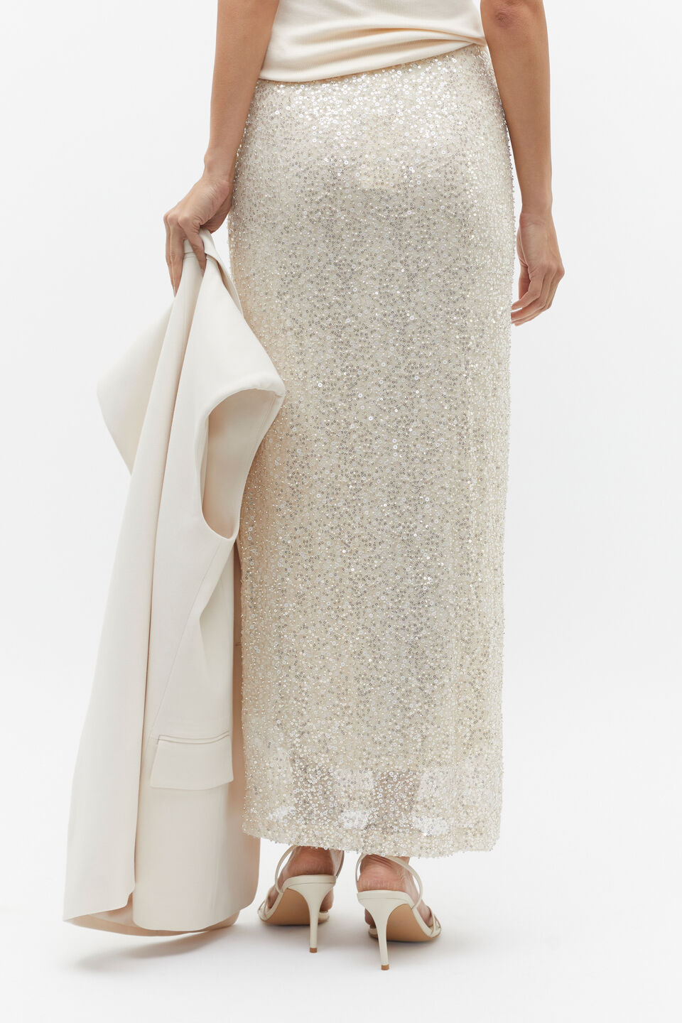 Sequin Mesh Skirt  Frappe