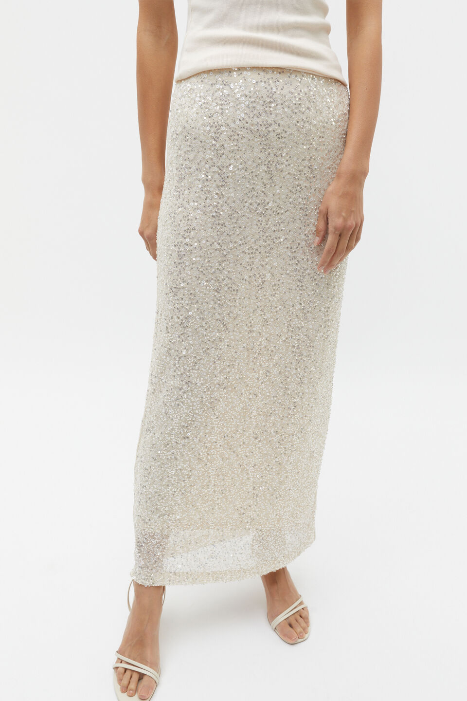 Sequin Mesh Skirt  Frappe