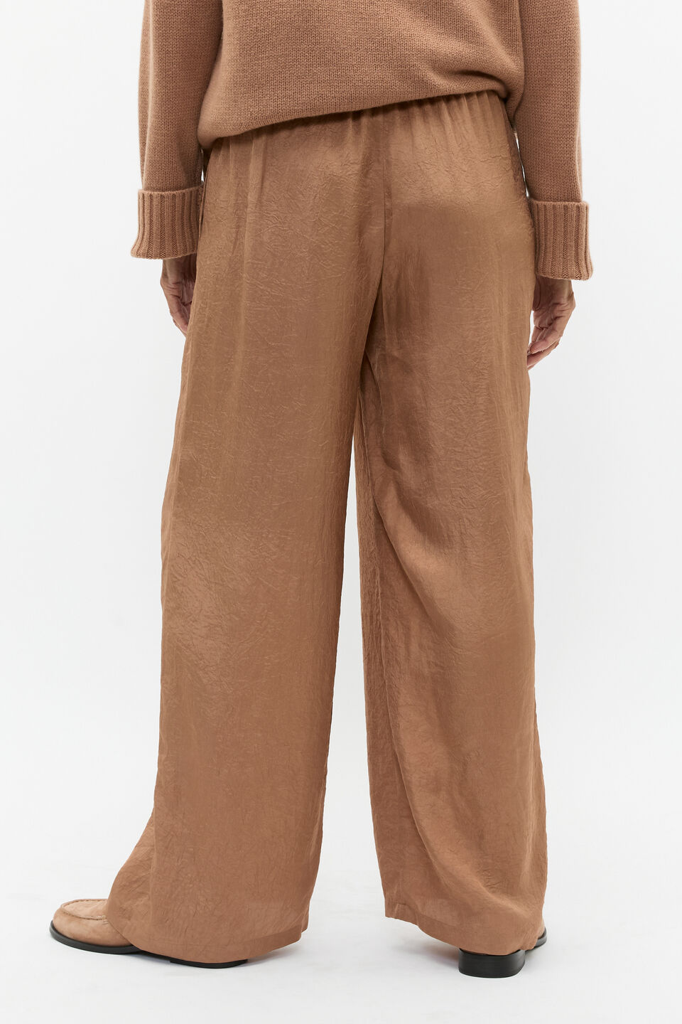 Textured Satin Pant  Amaretto