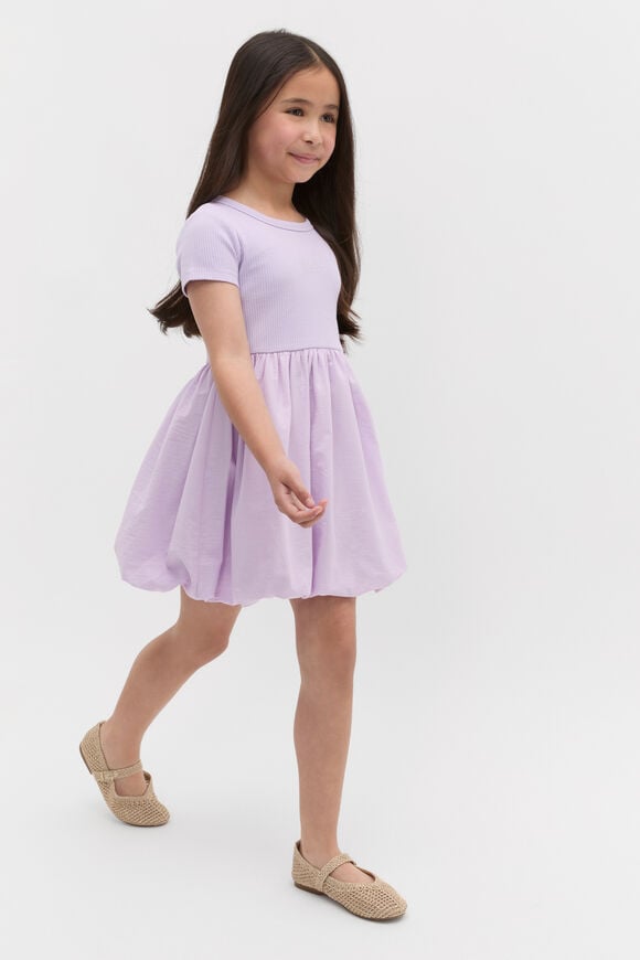Spliced Logo Dress  Lavender Spliced Logo Dress  Lavender  hi-res