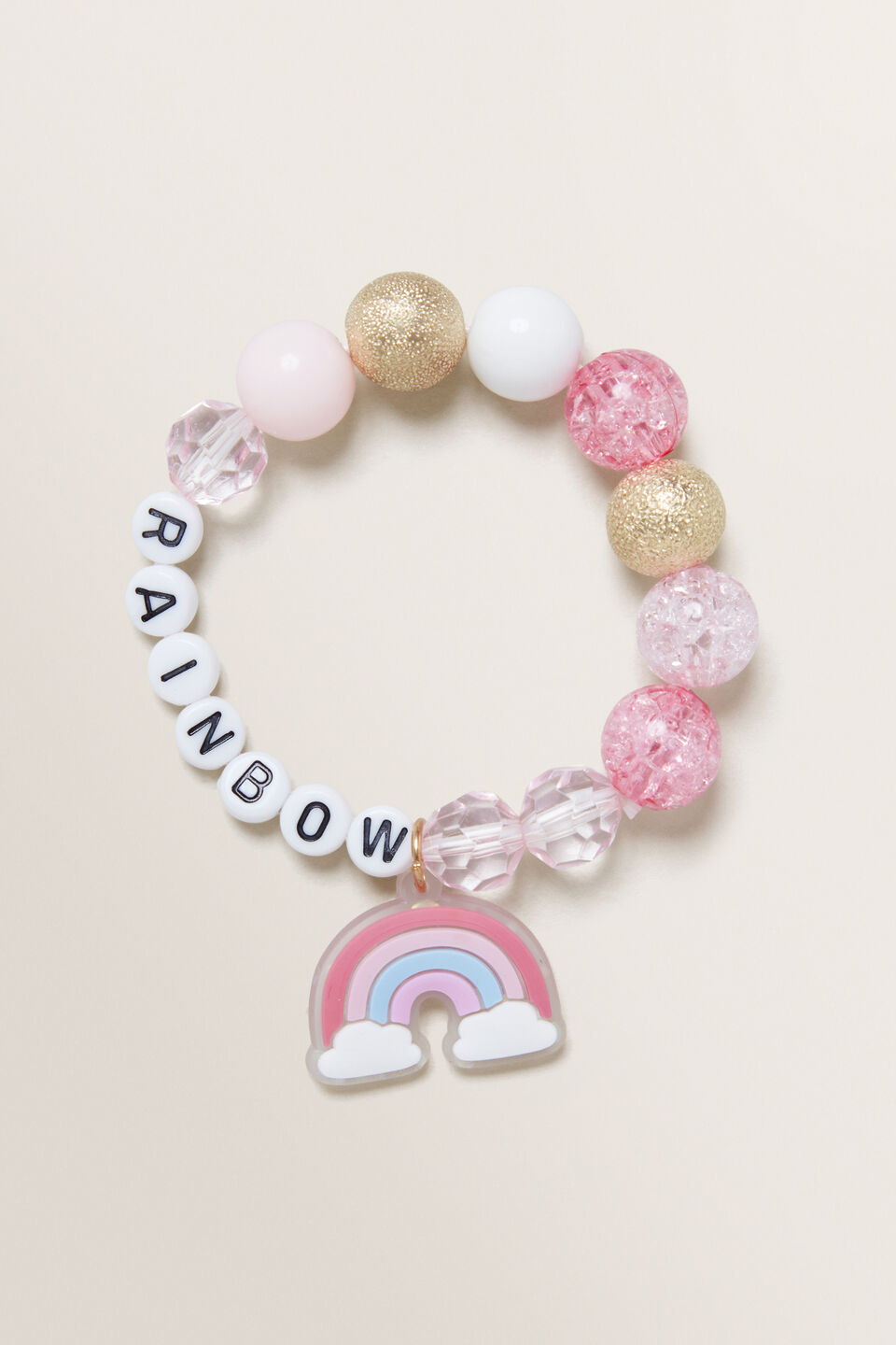 Rainbow Letter Charm Bracelet  