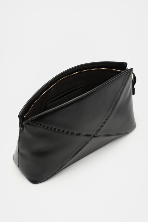Paneled Clutch  Black Paneled Clutch  Black  hi-res