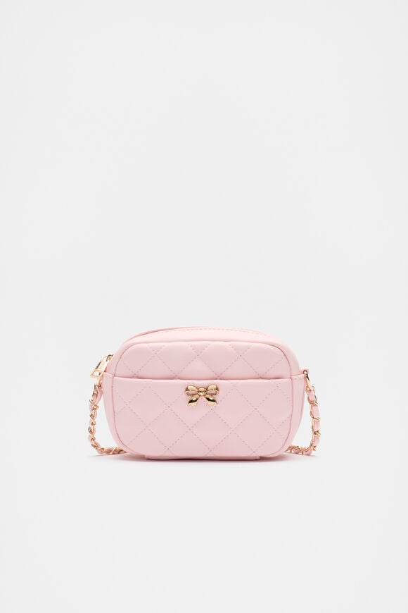 Quilted Bow Bag  Rose Petal Quilted Bow Bag  Rose Petal  hi-res