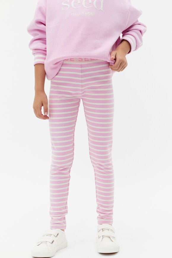 Core Terry Legging  Fairy Floss Stripe Core Terry Legging  Fairy Floss Stripe  hi-res