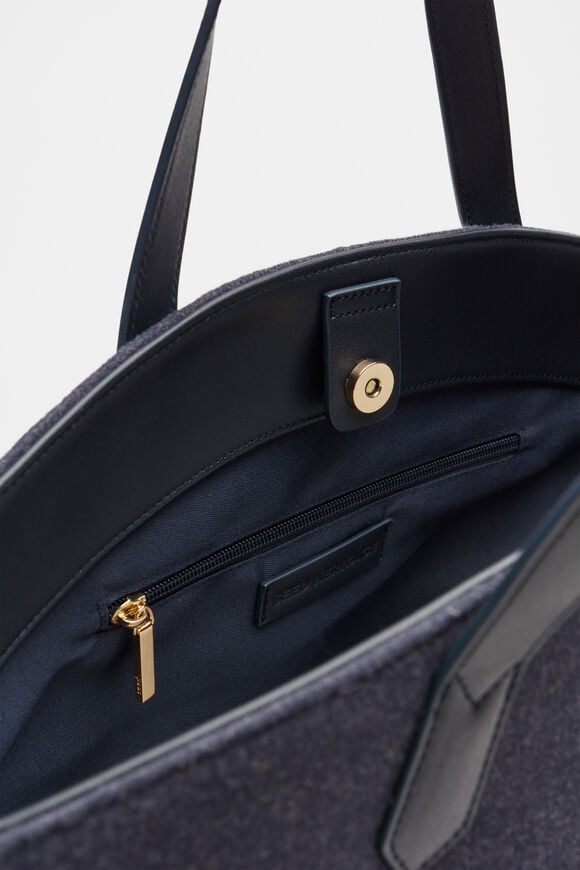 Felt Large Carry All Tote  Dark Blue Felt Large Carry All Tote  Dark Blue  hi-res