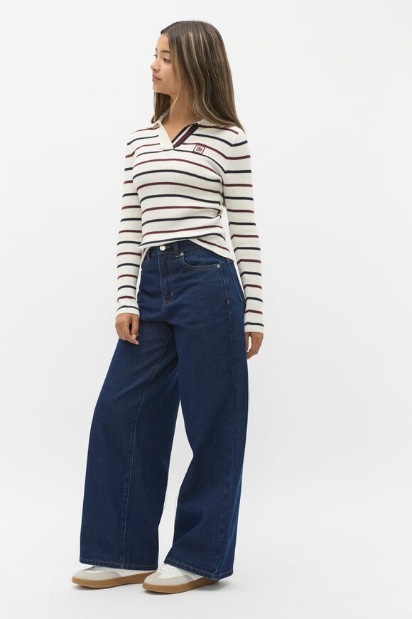 Stripe Knit Top  Light Cream  hi-res