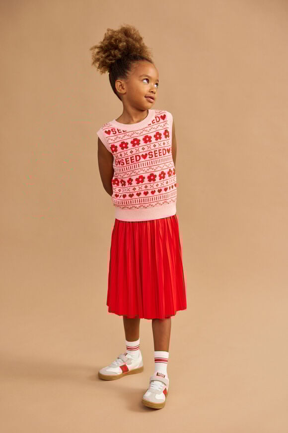 Pleated Skirt  Chilli Red Pleated Skirt  Chilli Red  hi-res