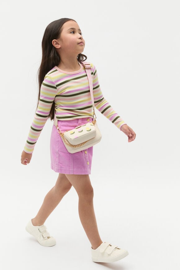 Stripe Rib Tee  Multi Stripe Rib Tee  Multi  hi-res