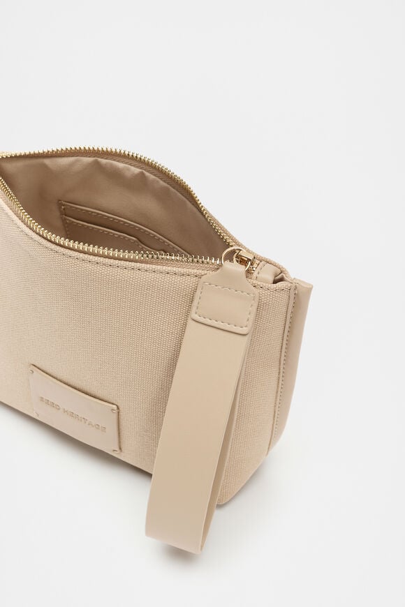 Fabric Detail Pouch  Rye Fabric Detail Pouch  Rye  hi-res