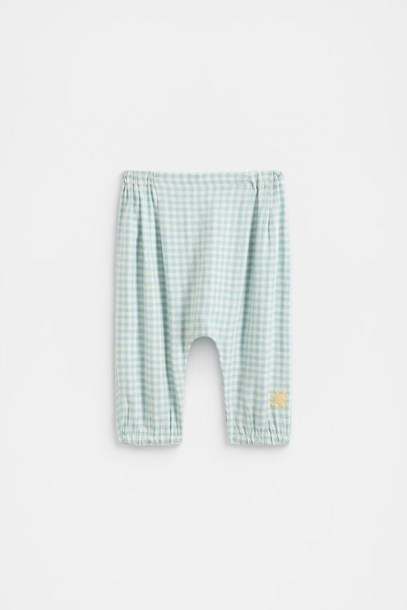 Gingham Pull On Pant  Seaspray Gingham Pull On Pant  Seaspray  hi-res