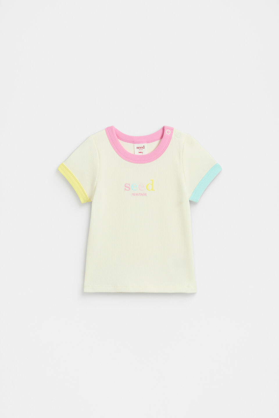 Colourblock Rib Tee  Multi