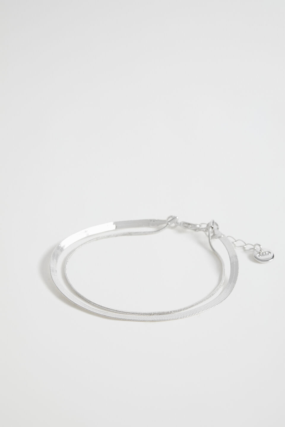 Double Layer Bracelet  Silver