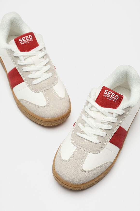 Colourblock Sneaker  White Red Colourblock Sneaker  White Red  hi-res