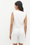 Linen Button Down Shell Top  Whisper White  hi-res
