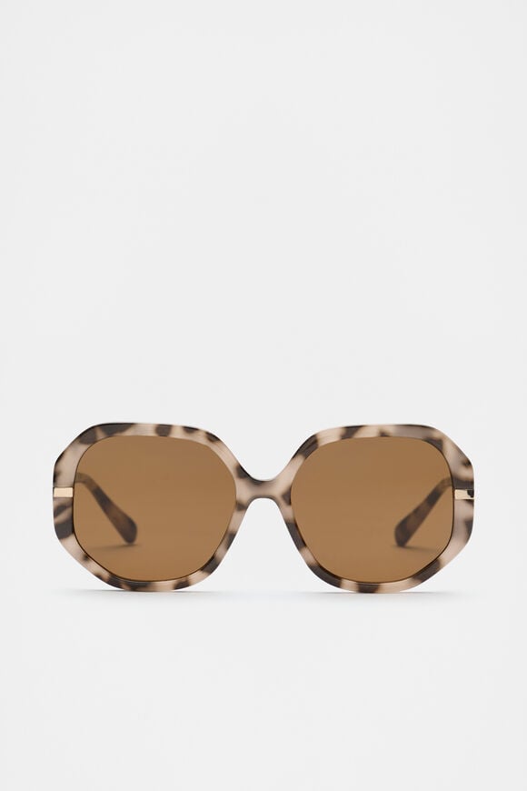 Clara Oversized Glam Sunglasses  Milky Tort Clara Oversized Glam Sunglasses  Milky Tort  hi-res
