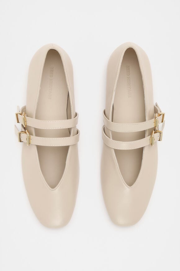 Astrid Double Strap Ballet Flat  Oat Astrid Double Strap Ballet Flat  Oat  hi-res