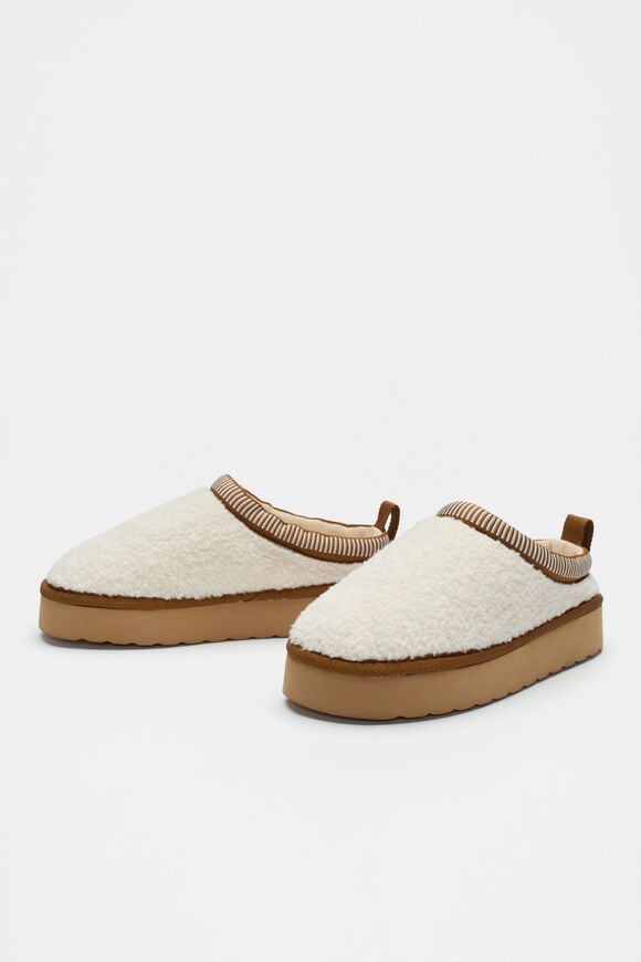 Platform Slipper  Cream Platform Slipper  Cream  hi-res
