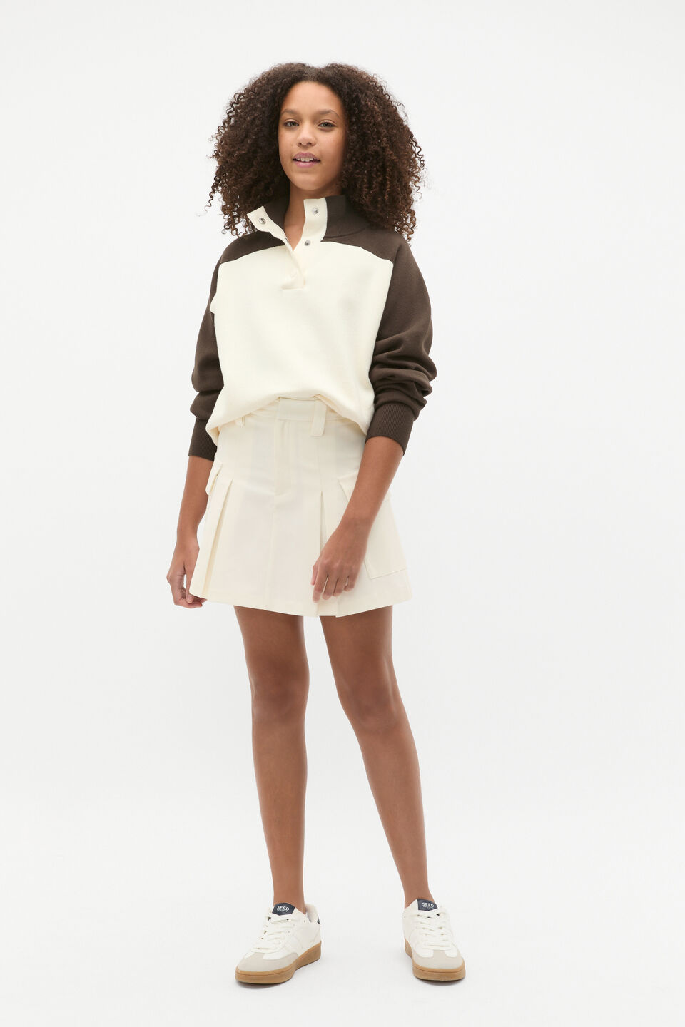 Cargo Pocket Skirt  Rich Cream