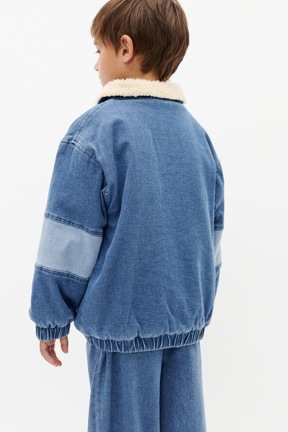 Denim Bomber Jacket  Mid Blue Wash Denim Bomber Jacket  Mid Blue Wash  hi-res