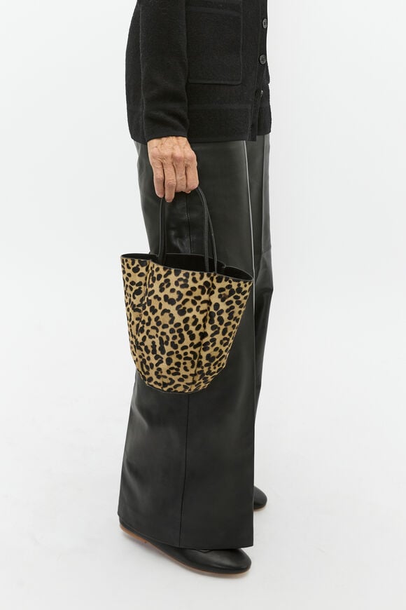 Leather Mini Bucket Bag  Ocelot Leather Mini Bucket Bag  Ocelot  hi-res