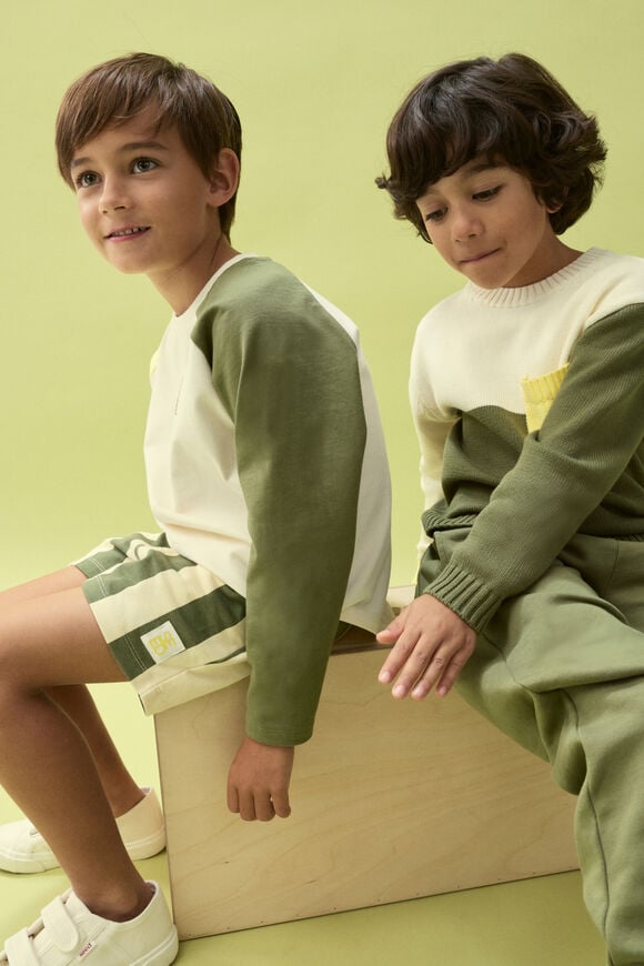 Stripe Track Short  Dark Sage Stripe Track Short  Dark Sage  hi-res