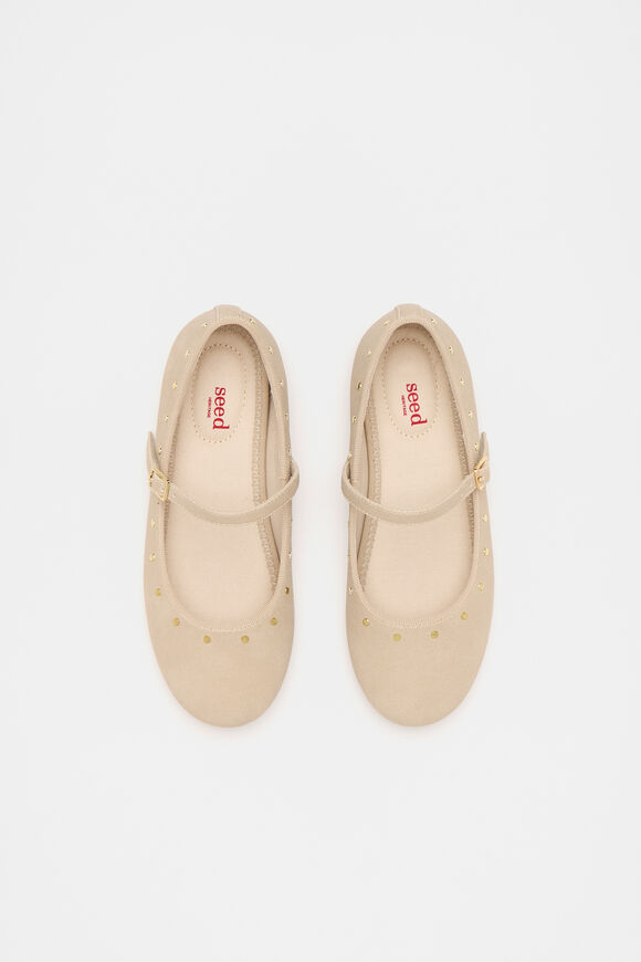 Studded Ballet Flat  Latte Studded Ballet Flat  Latte  hi-res