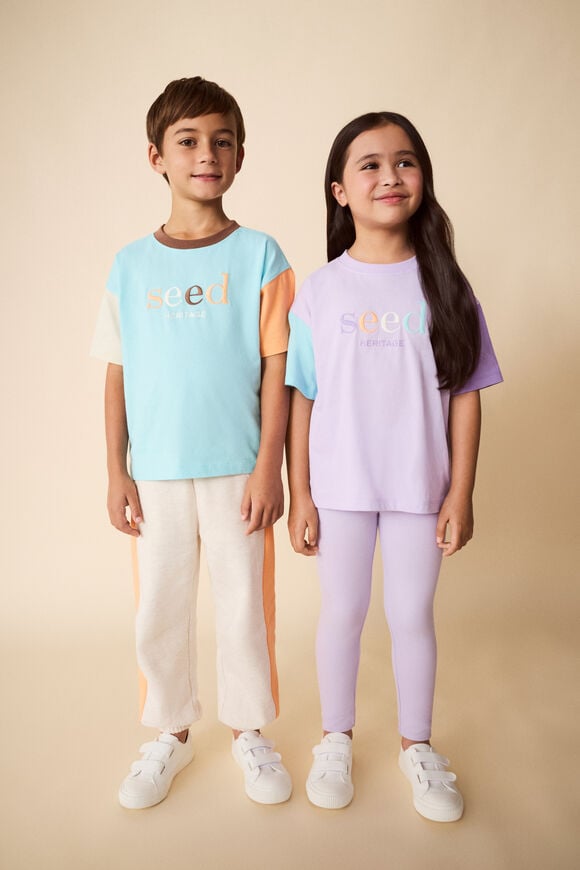 Colourblock Track Pant  Sand Marle Colourblock Track Pant  Sand Marle  hi-res