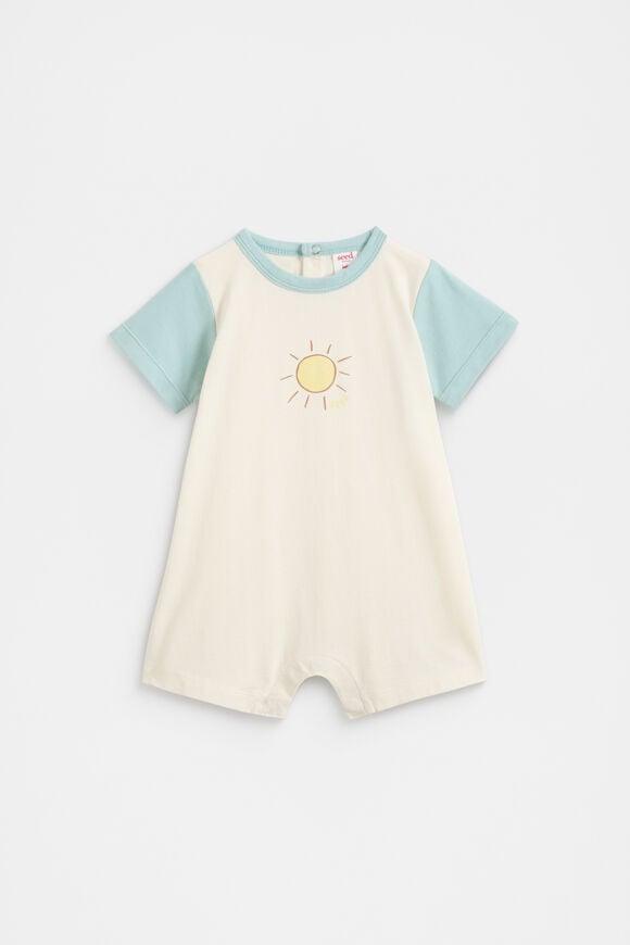 Sunny Tee Romper  Buttermilk Sunny Tee Romper  Buttermilk  hi-res