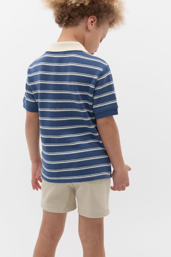 Boucle Knit Polo  Washed Navy Boucle Knit Polo  Washed Navy  hi-res