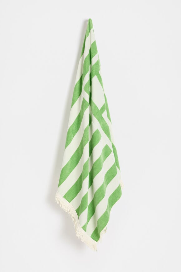 Resort Logo Beach Towel  Green Apple Resort Logo Beach Towel  Green Apple  hi-res