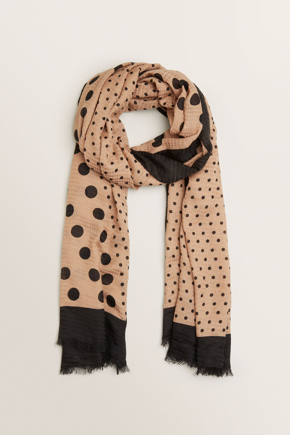 Mixed Spot Print Scarf  