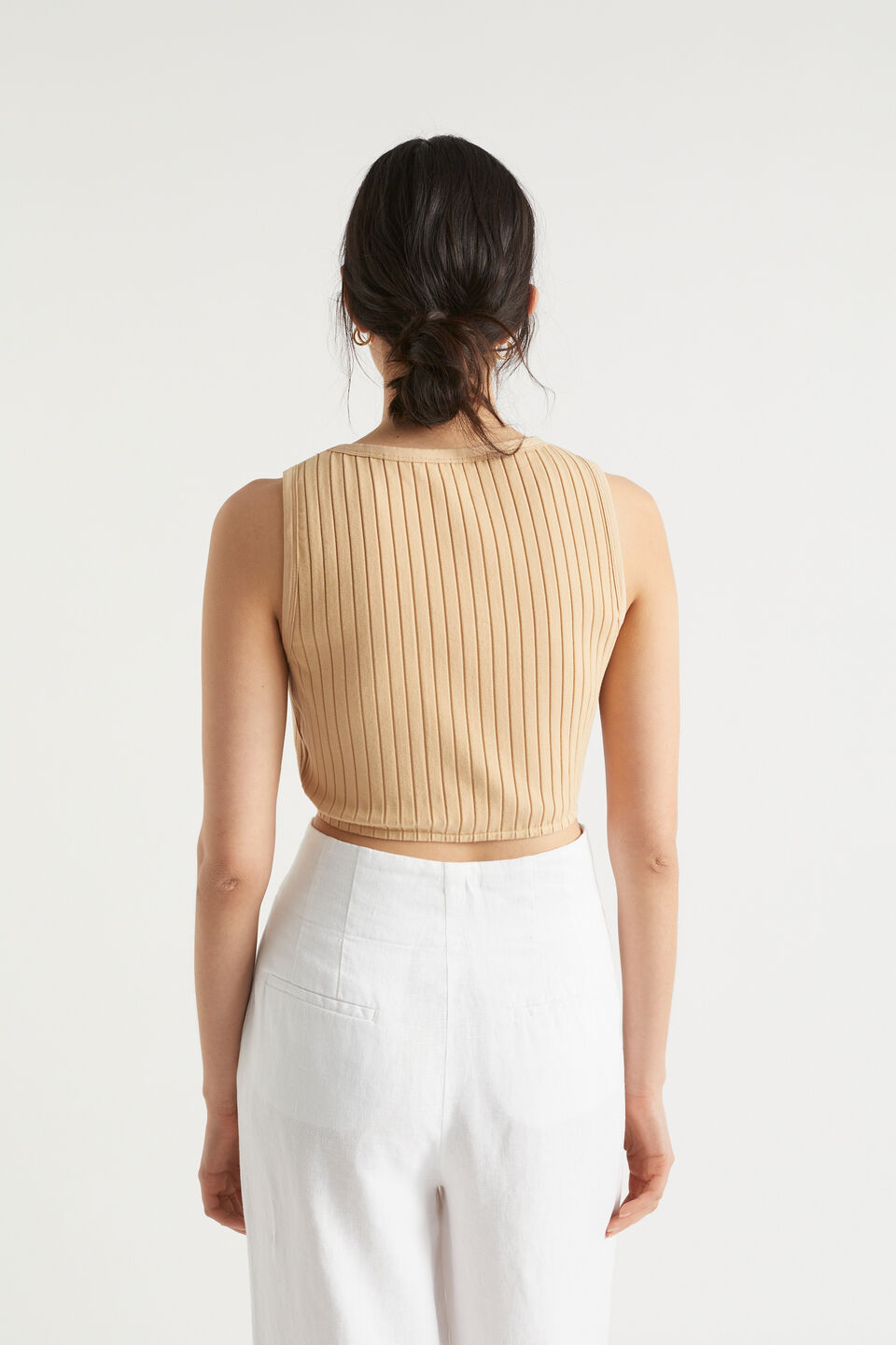 Keyhole Tie Tank  Light Chestnut