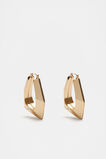 Oversize Angular Hoop  Gold  hi-res