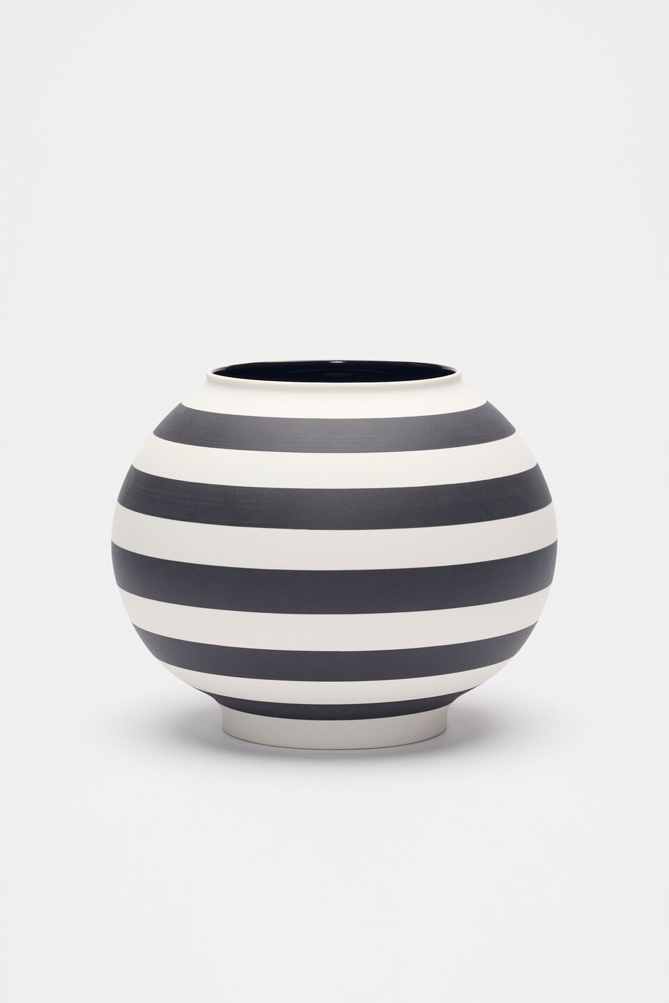 Block Stripe Vase  Caviar