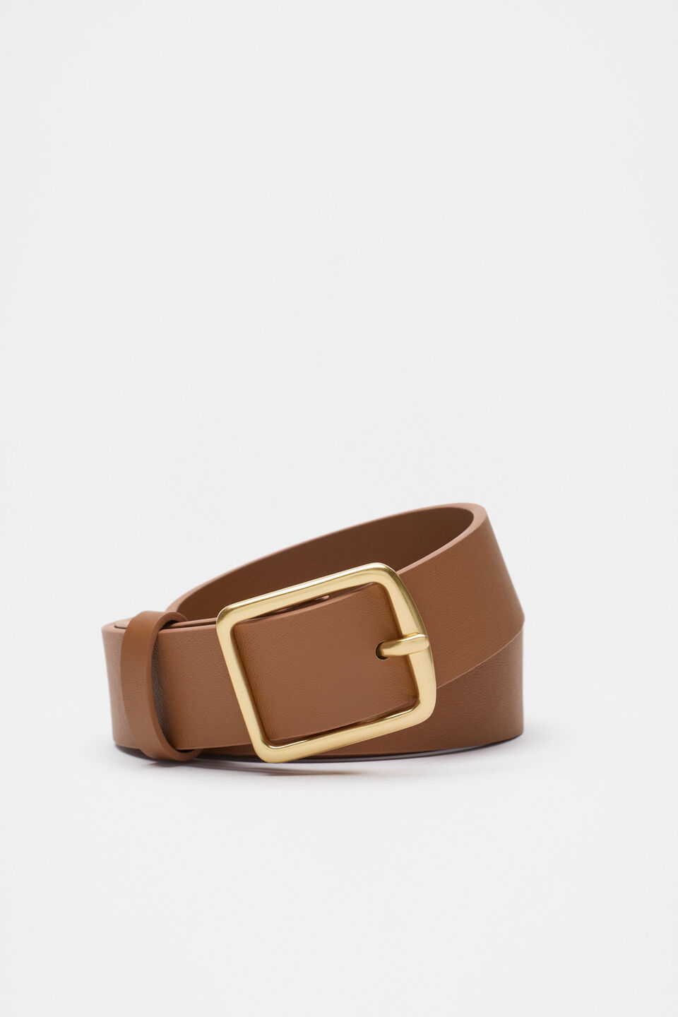 Abby Classic Leather Belt  True Tan