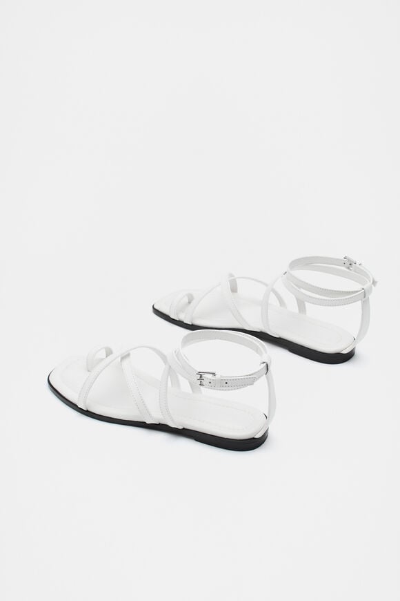 Addison Flat Sandal  White Addison Flat Sandal  White  hi-res