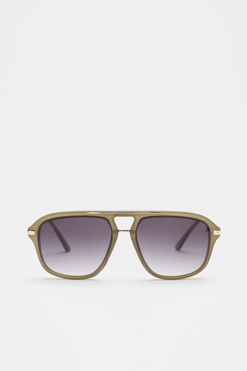 Amanda Aviator Sunglasses  Olive Leaf