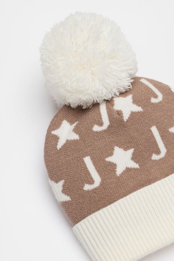 Star Initial Beanie  J  hi-res