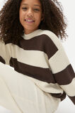 Stripe Knit Sweater  Dark Espresso  hi-res