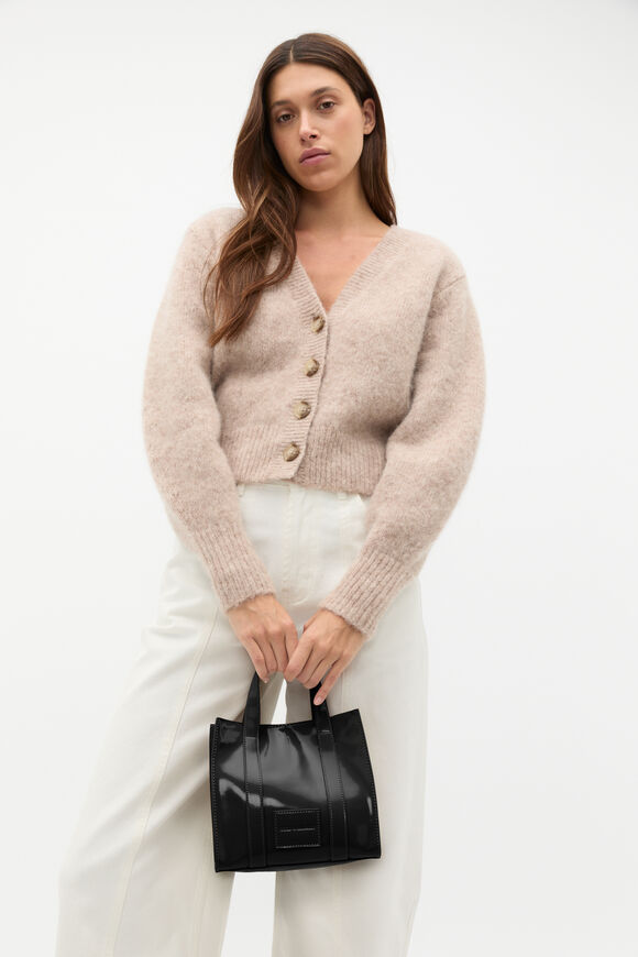 Coated Carry All Mini Tote  Black Coated Carry All Mini Tote  Black  hi-res