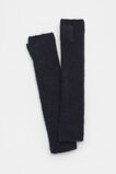 Fluffy Knit Arm Warmers  Twilight Blue  hi-res