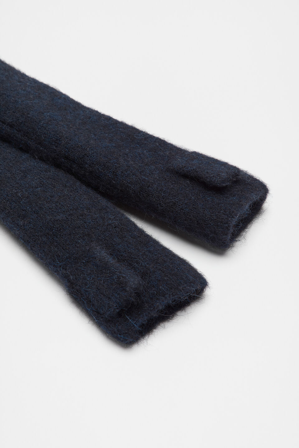 Fluffy Knit Arm Warmers  Twilight Blue