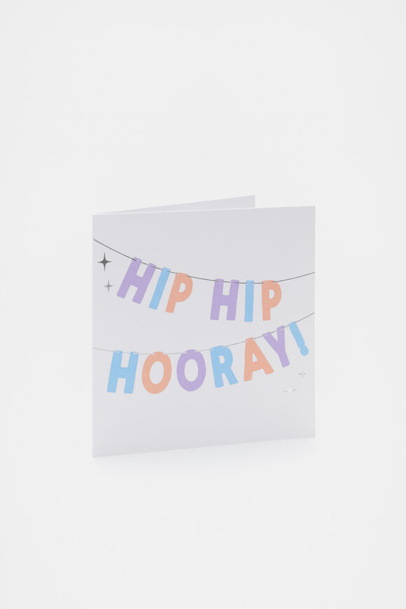 Hip Hip Hooray Card  Multi Hip Hip Hooray Card  Multi  hi-res