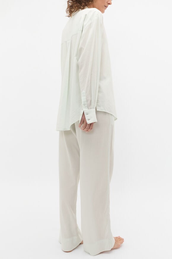 Oversized Voile Long Sleeve and Pant PJ Set  Mist Oversized Voile Long Sleeve and Pant PJ Set  Mist  hi-res