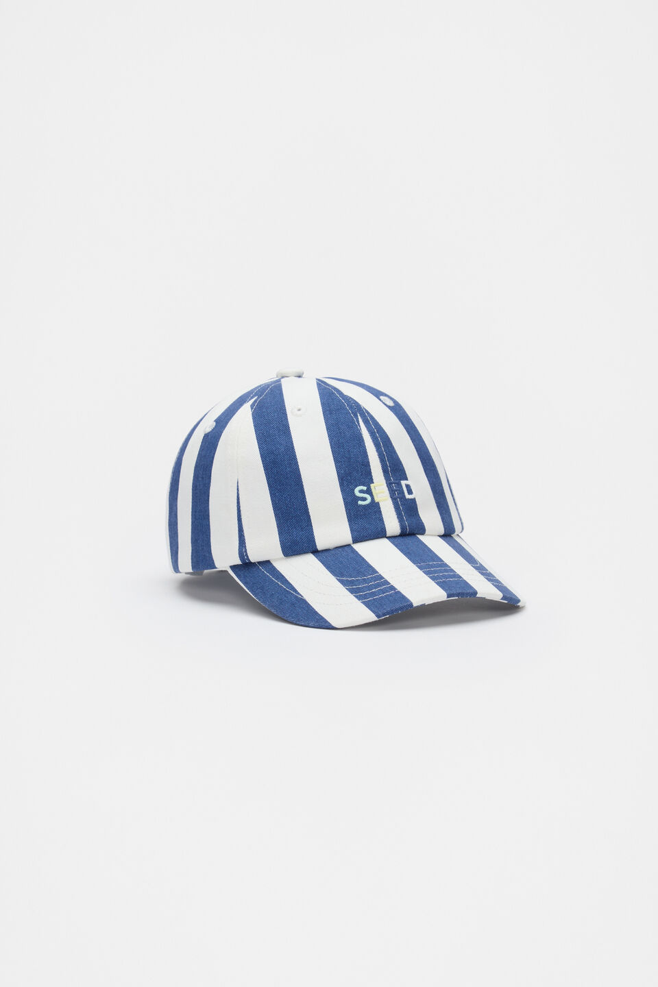 Stripe Cap  Washed Navy Stripe