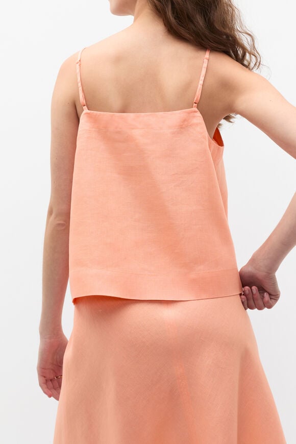 Linen Scoop Cami  Tangerine Linen Scoop Cami  Tangerine  hi-res