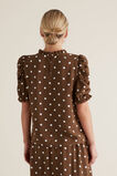 Spot Print Victorian Top    hi-res