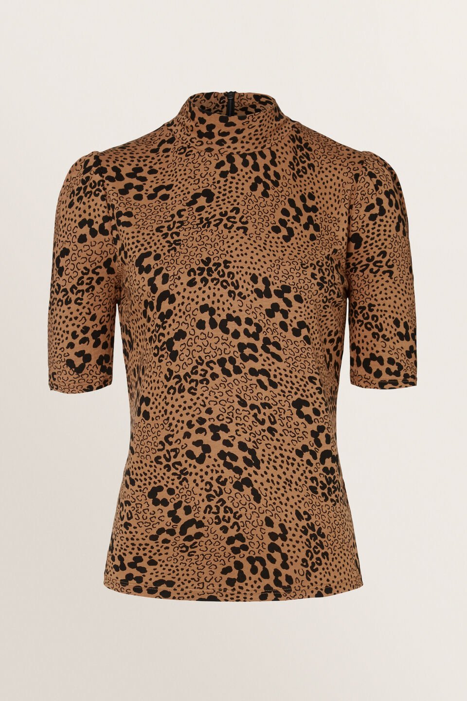 High Neck Animal Top  