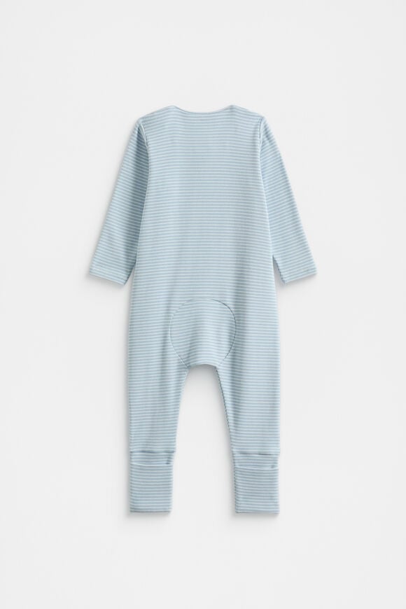 Core Logo Zipsuit  Blue Stripe Core Logo Zipsuit  Blue Stripe  hi-res